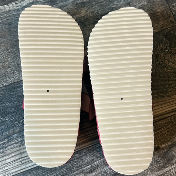 Altar'd State Serenna Platform Sandals Women's Red Size 8 Buckle Faux Suede - Picture 8 of 8